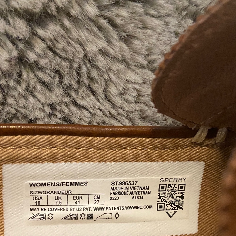 Sperry Brown Leather Loafers with White Stitching - Picture 2 of 8
